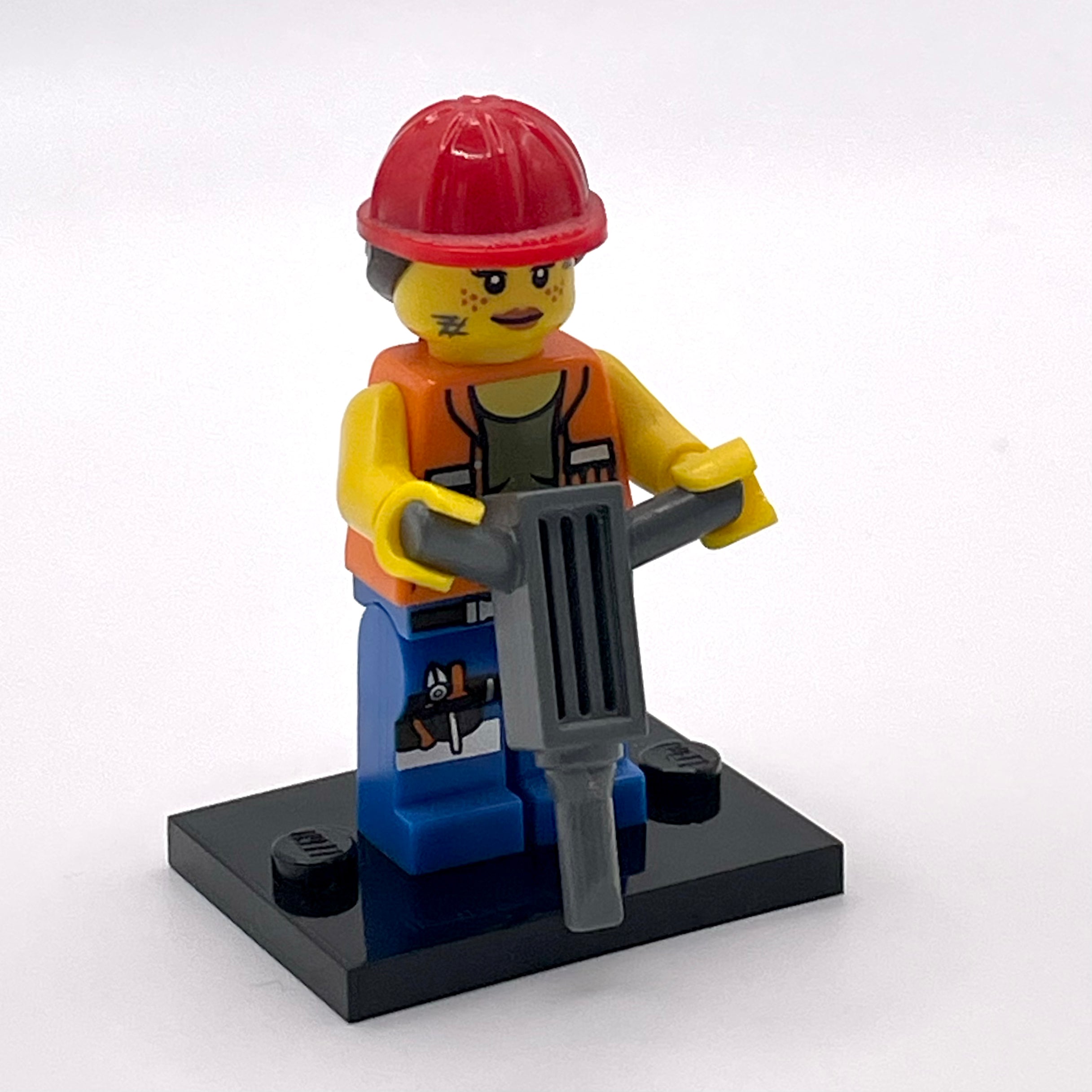 Gail the Construction Worker, The LEGO Movie (Complete Set with Stand and Accessories)