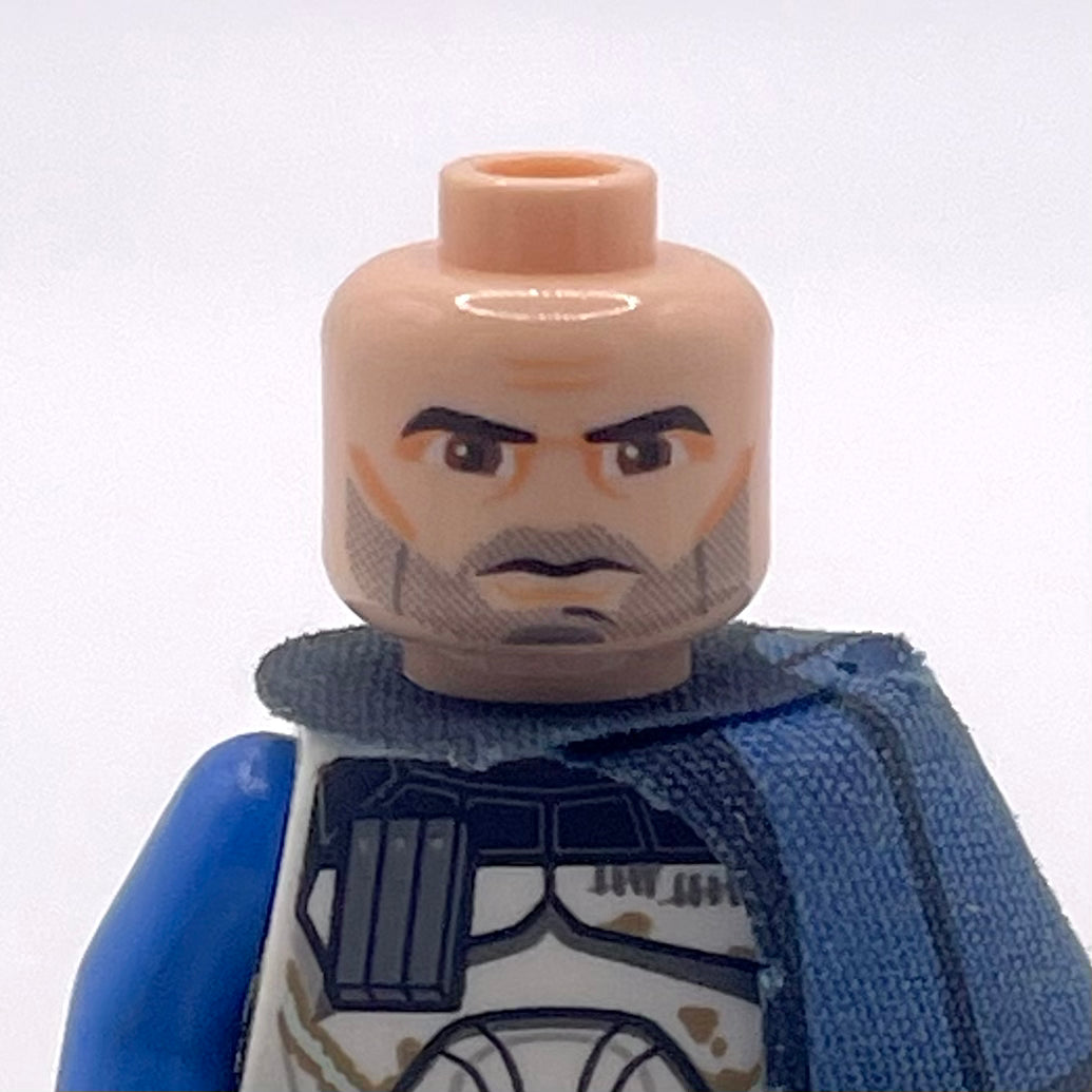 Clone Trooper Captain Rex, 501st Legion (Phase 2) - Blue Cloth Pauldron, Black Cloth Kama, Large Eyes