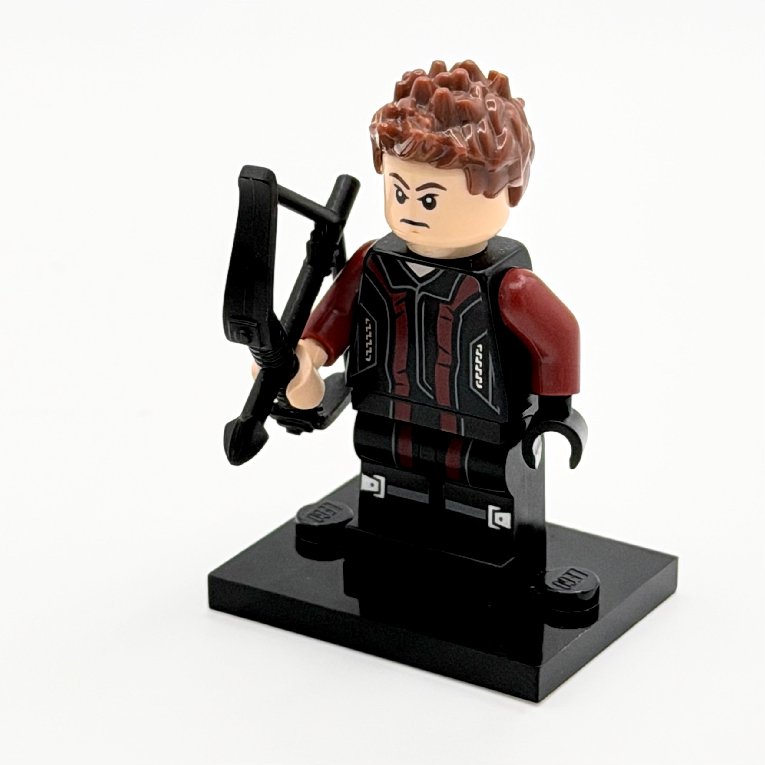Hawkeye - Black and Dark Red Suit, Reddish Brown Spiked Hair