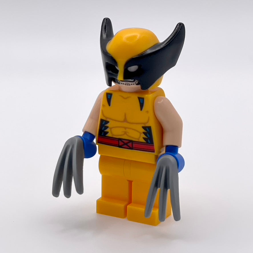 Wolverine - Bright Light Orange and Black Mask, Blue Hands