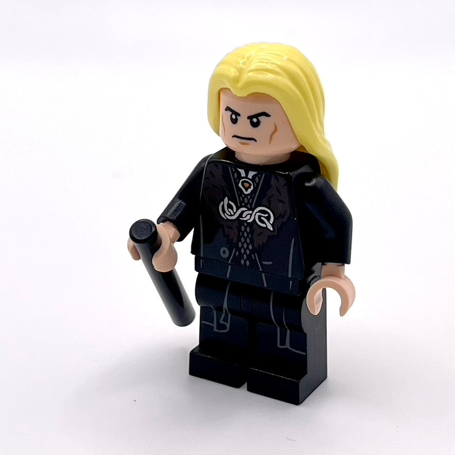 Lucius Malfoy - Black Robe, Bright Light Yellow Hair, Printed Legs