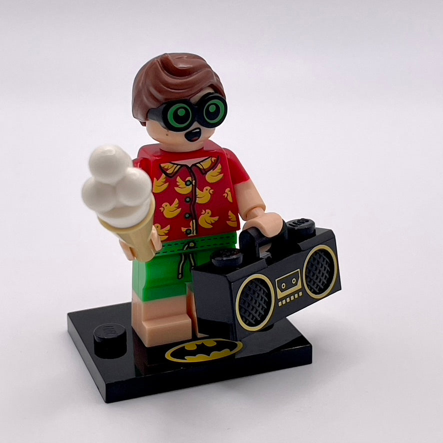 Vacation Robin, The LEGO Batman Movie, Series 2 (Complete Set with Stand and Accessories)