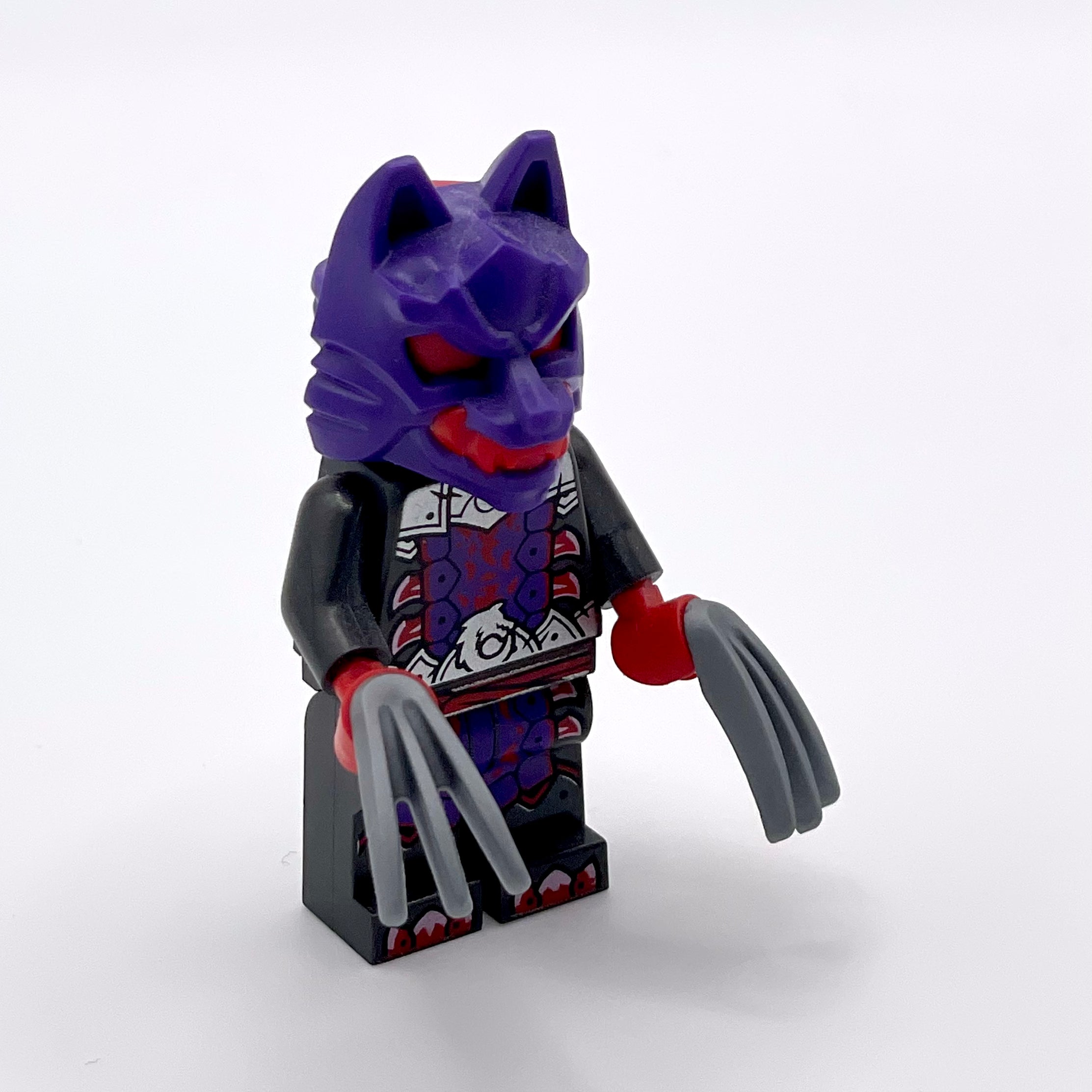 Wolf Mask Warrior - Dark Purple and Red Mask