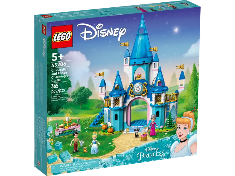 LEGO Disney Cinderella and Prince Charming's Castle 43206