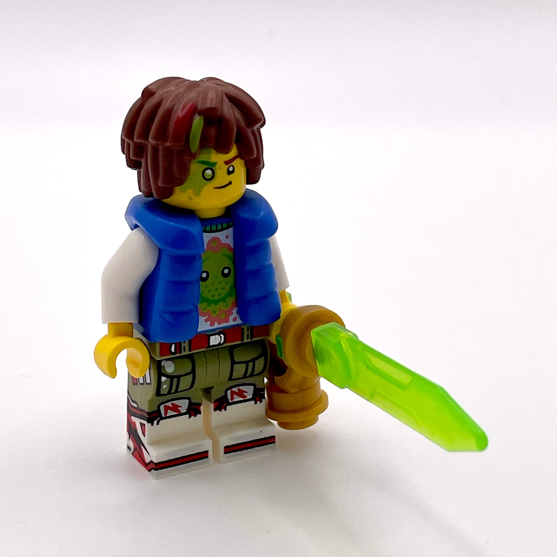 Mateo - Z-Blob Shirt, Blue Puffer Vest, Hair with Lime and Red Streaks