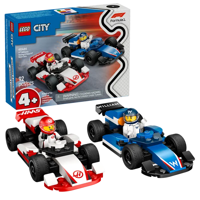 LEGO City F1® Williams Racing & Haas F1® Race Cars 60464