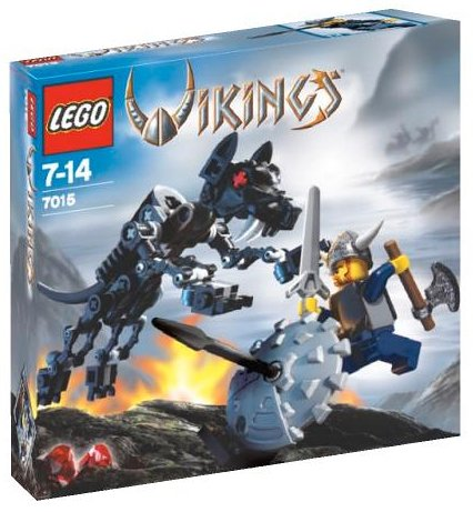 LEGO Vikings Viking Warrior challenges the Fenris Wolf 7015