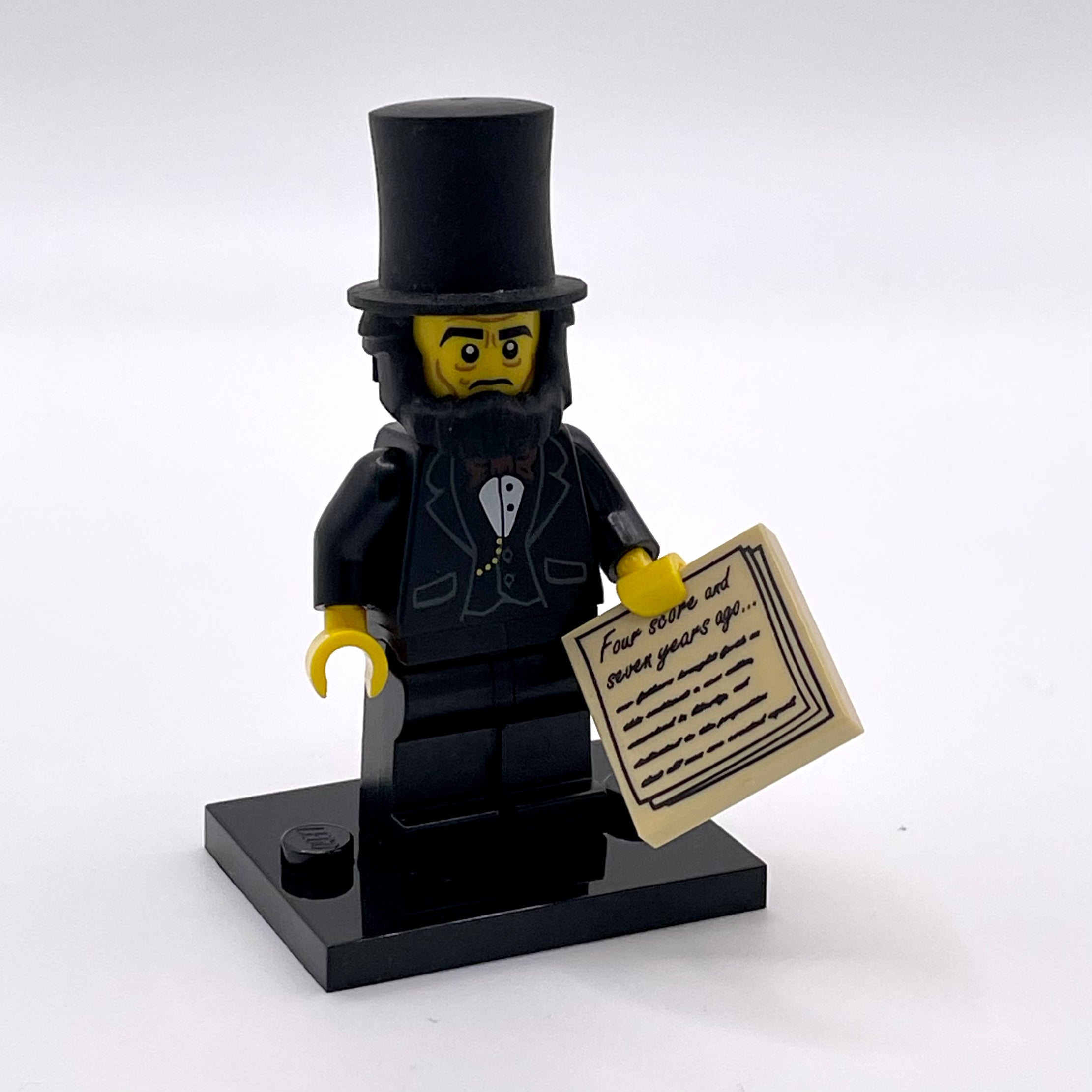 Abraham Lincoln, The LEGO Movie (Complete Set with Stand and Accessories)