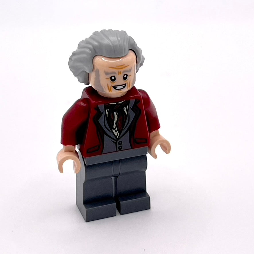 Garrick Ollivander - Dark Red Jacket, Hair Swept Back