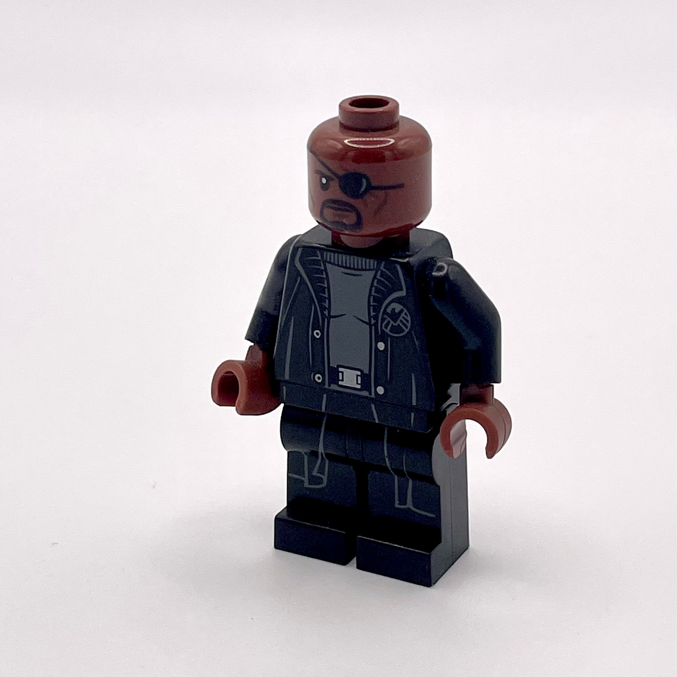 Nick Fury - Gray Sweater and Black Trench Coat, No Shirt Tail