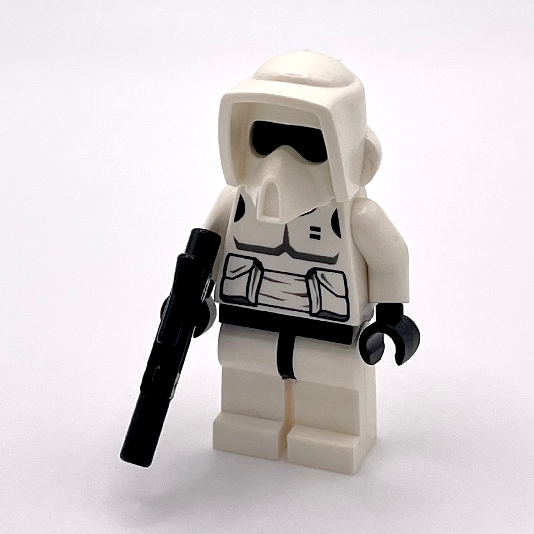 Imperial Scout Trooper - Plain Black Head, Dark Bluish Gray Torso Print