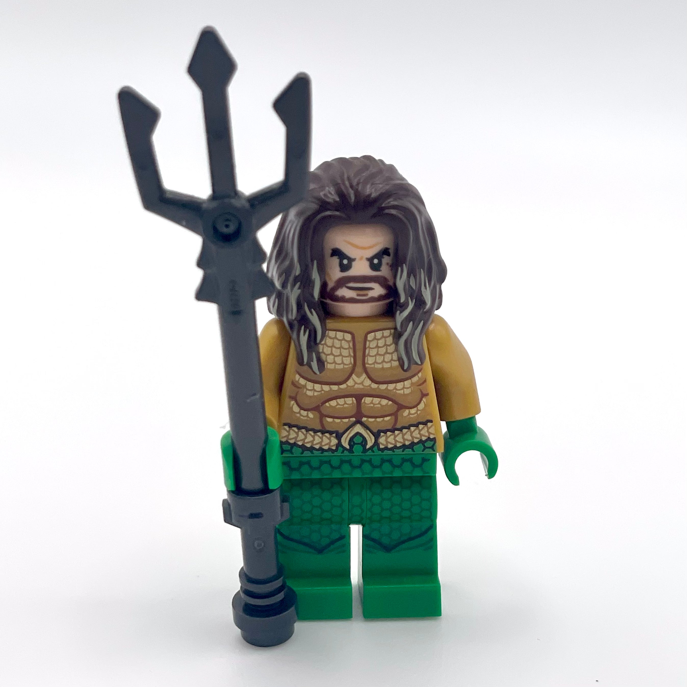 Aquaman - Dark Brown Long Hair, Green Legs