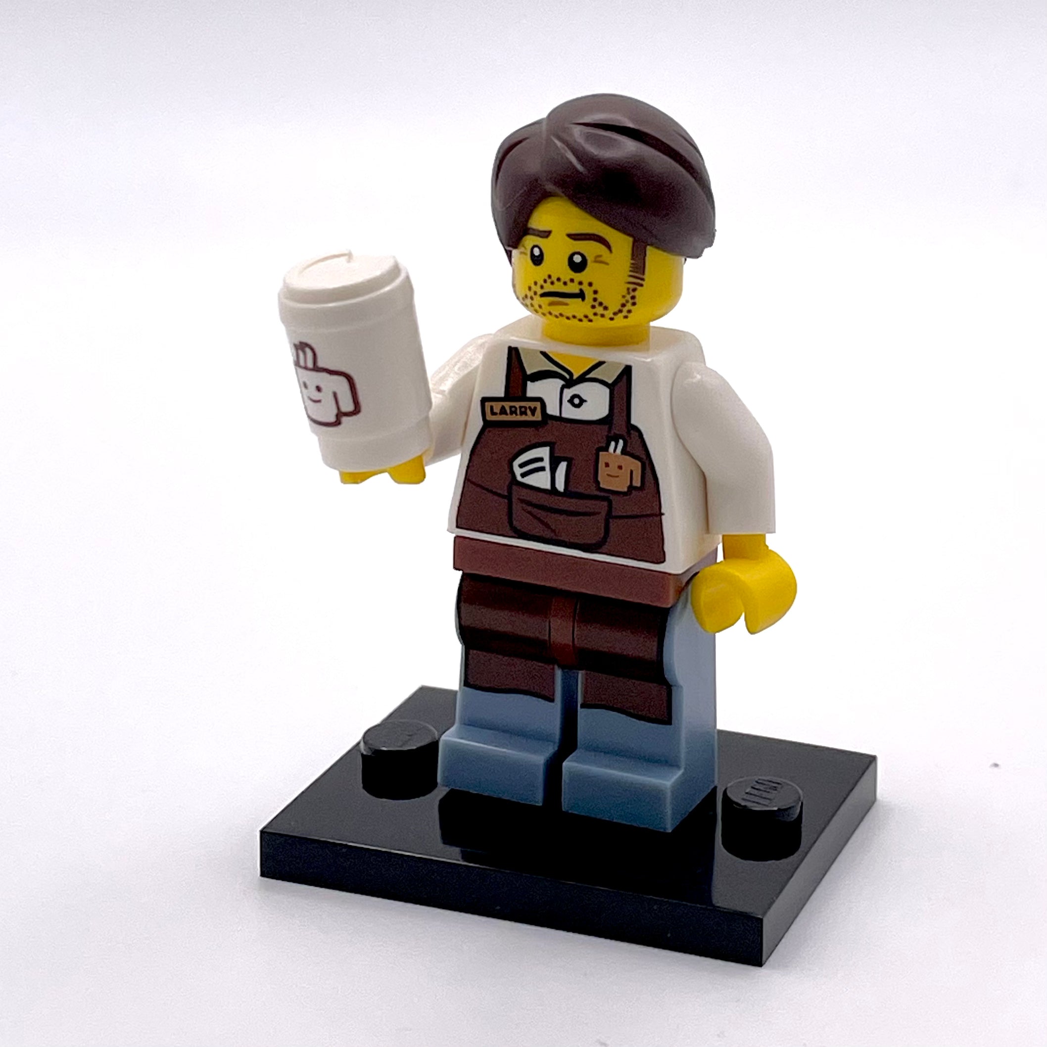 Larry the Barista, The LEGO Movie (Complete Set with Stand and Accessories)