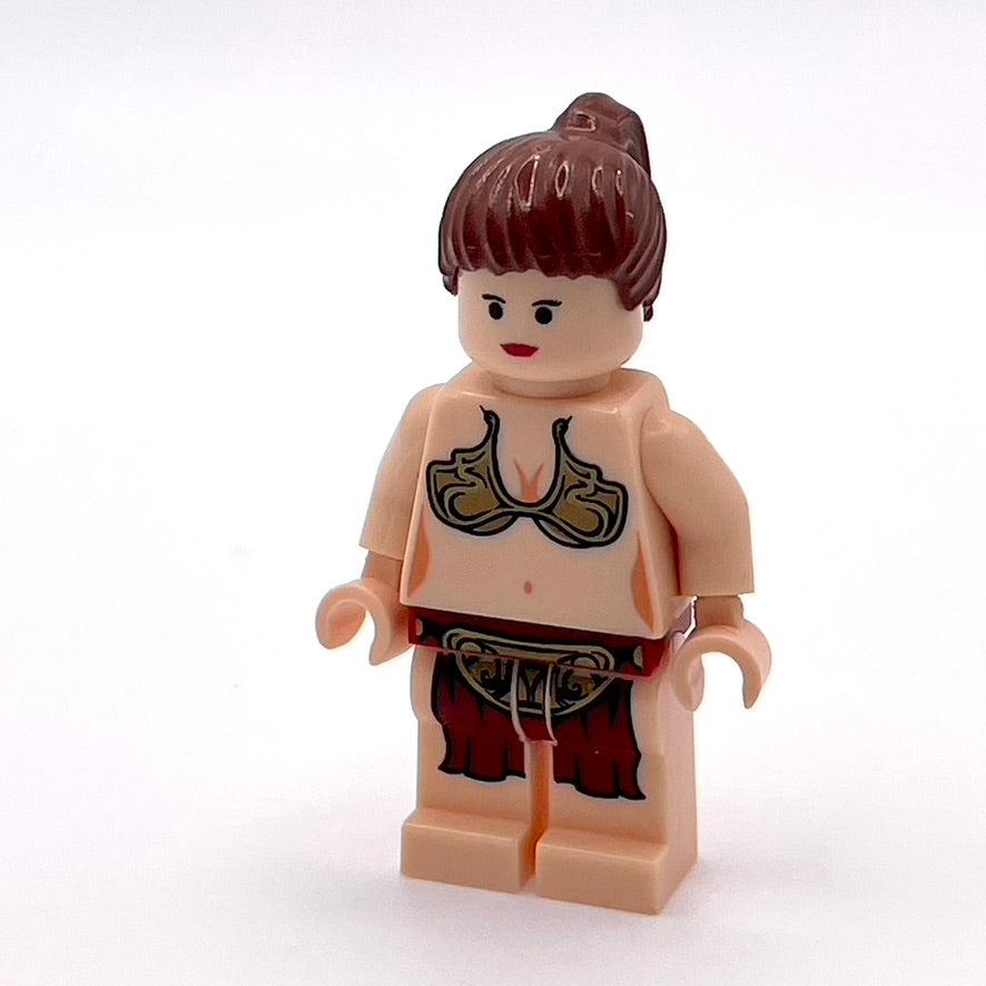 Princess Leia - Jabba Slave Outfit, Reddish Brown Ponytail