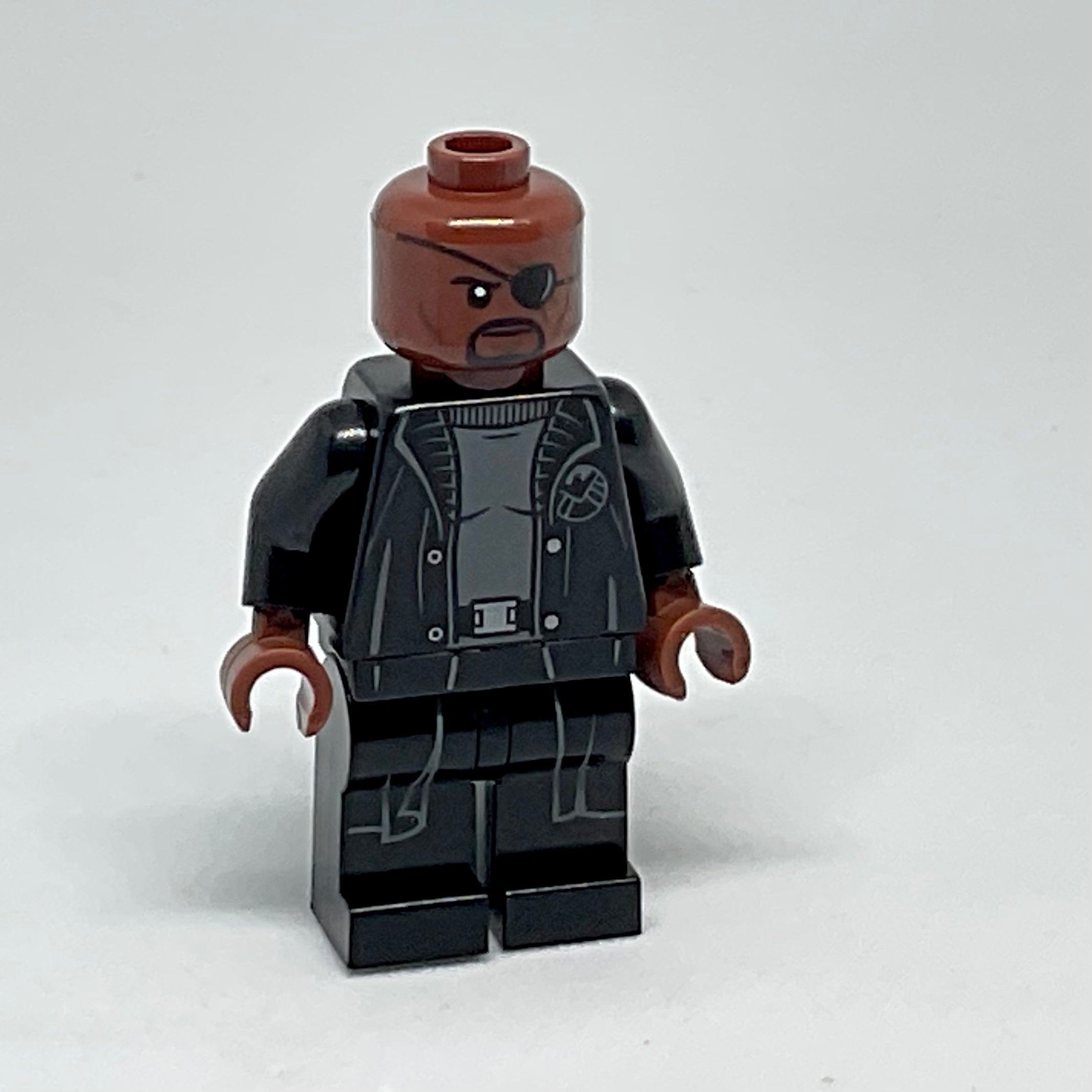 Nick Fury - Gray Sweater and Black Trench Coat, No Shirt Tail