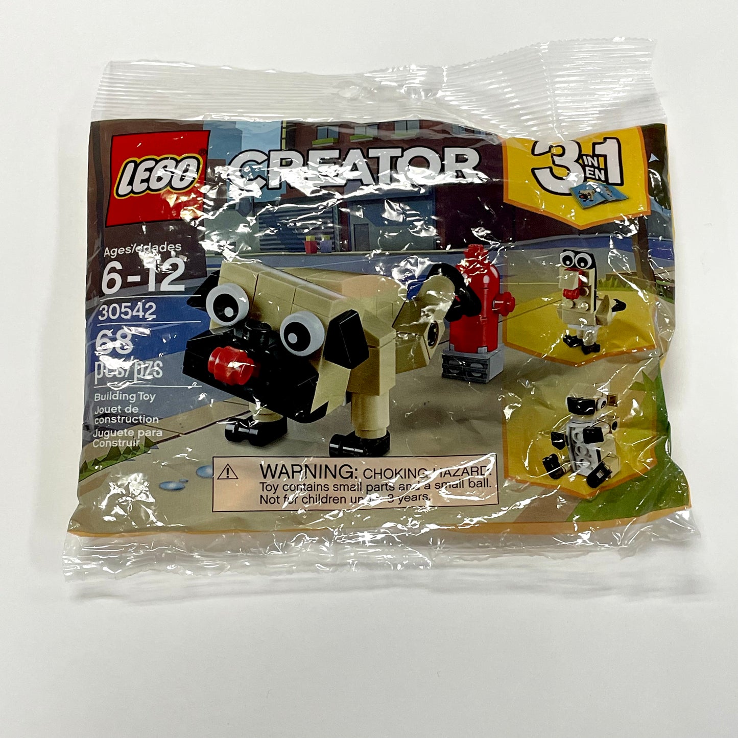 LEGO Creator 3 in 1 Pug, Turkey, and Koala Bear (30542) polybag