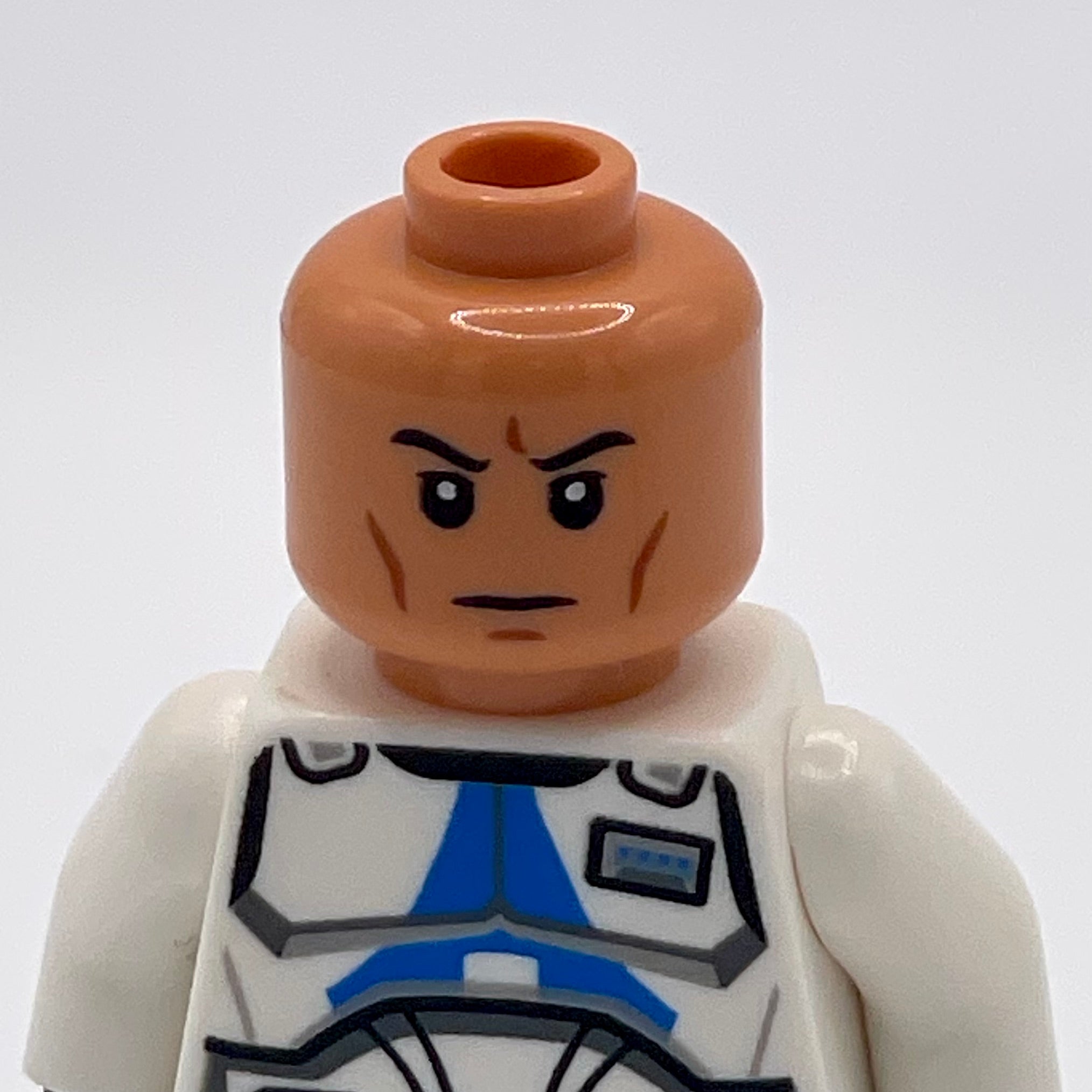 Clone Captain Vaughn, 501st Legion, 332nd Company (Phase 2) - Helmet with Holes and Togruta Markings, Orange Visor