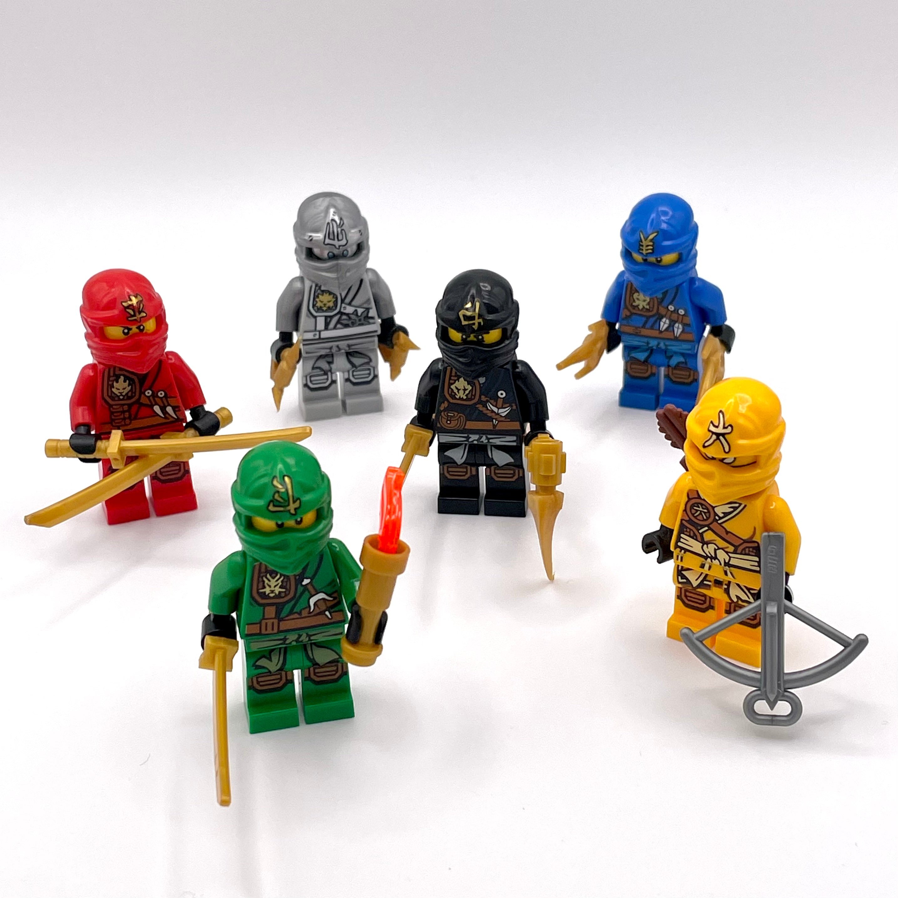 Ninjago Season 4 SET (Jungle Robes) WITH weapons