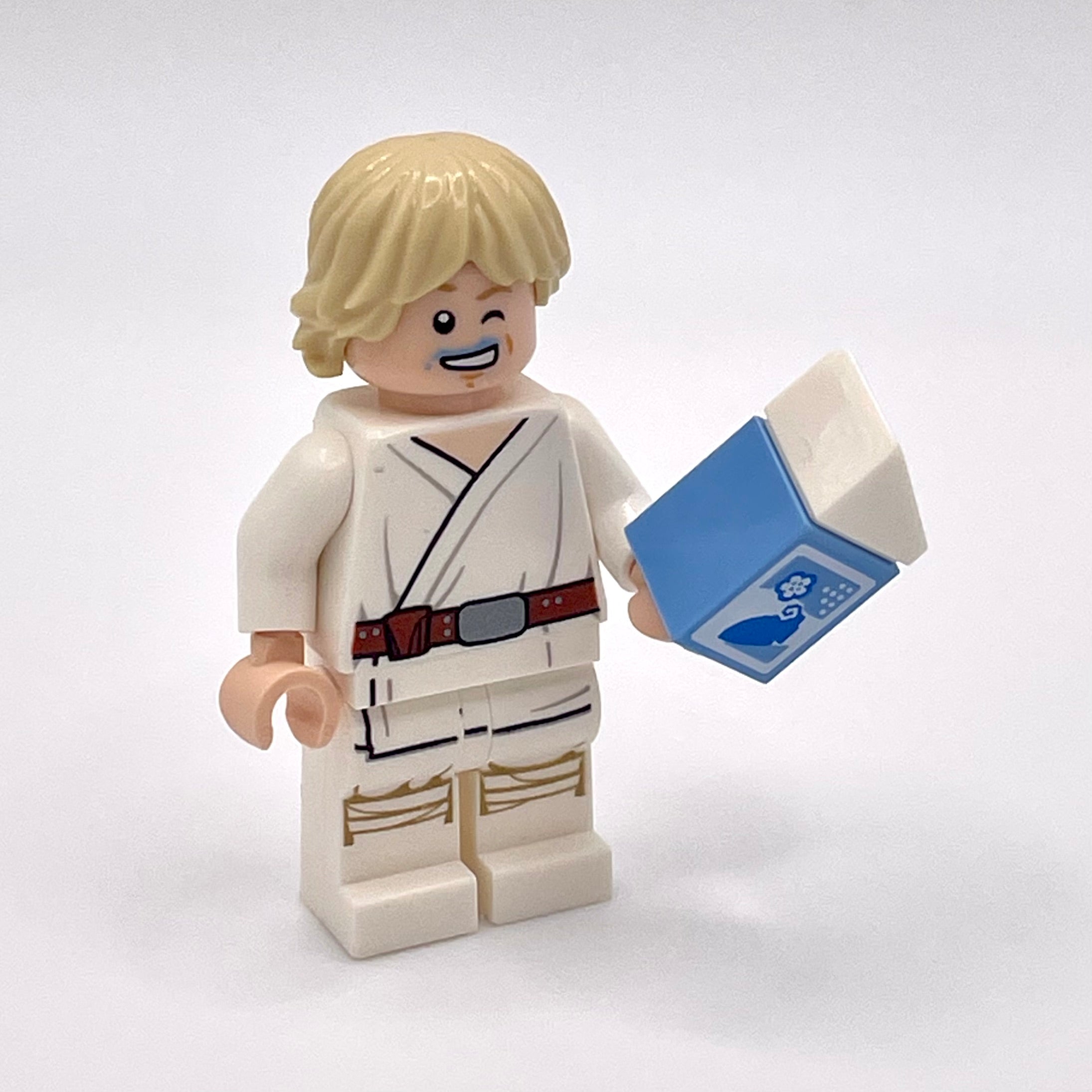 Luke Skywalker with Blue Milk accessory and Blue Milk on Mouth