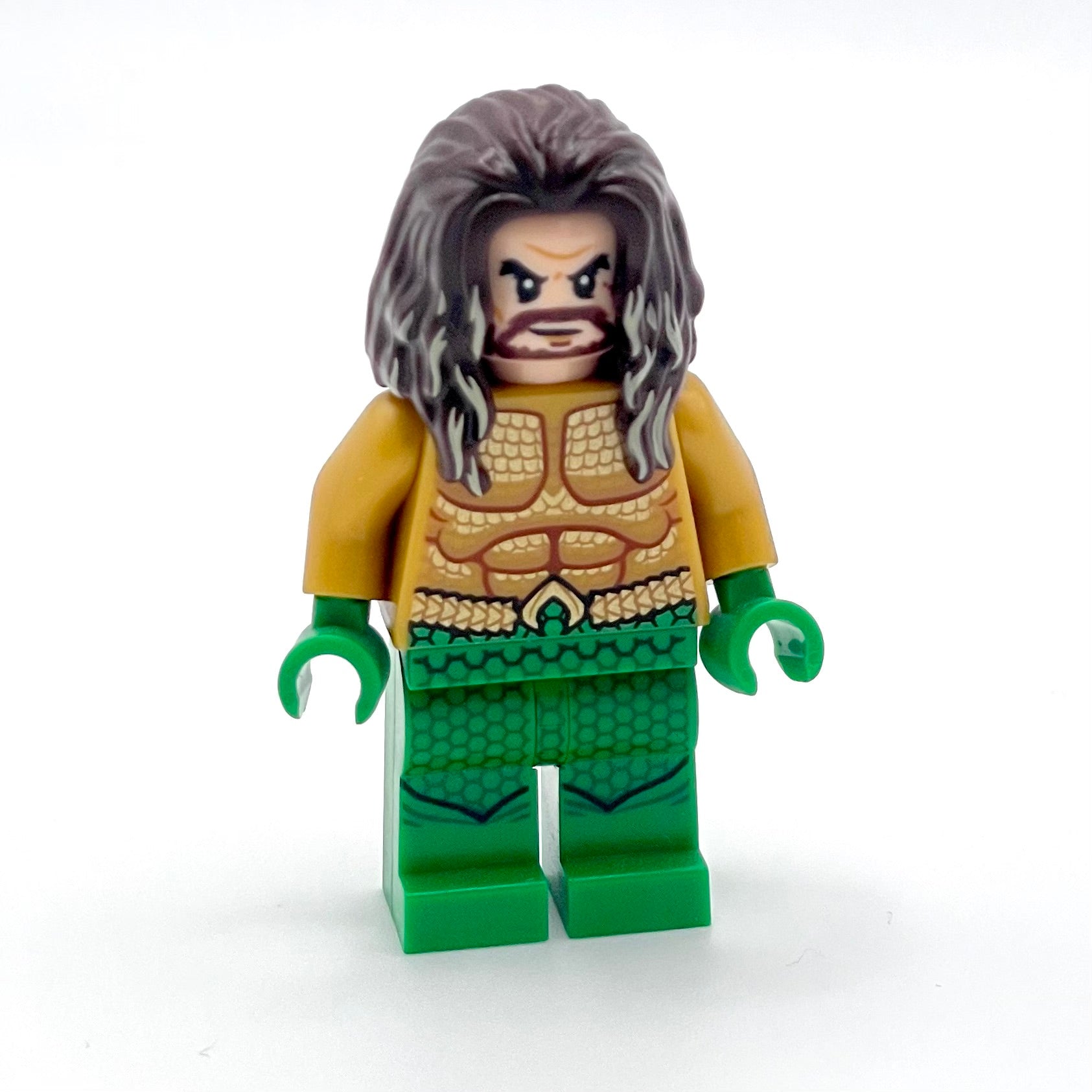 Aquaman - Dark Brown Long Hair, Green Legs