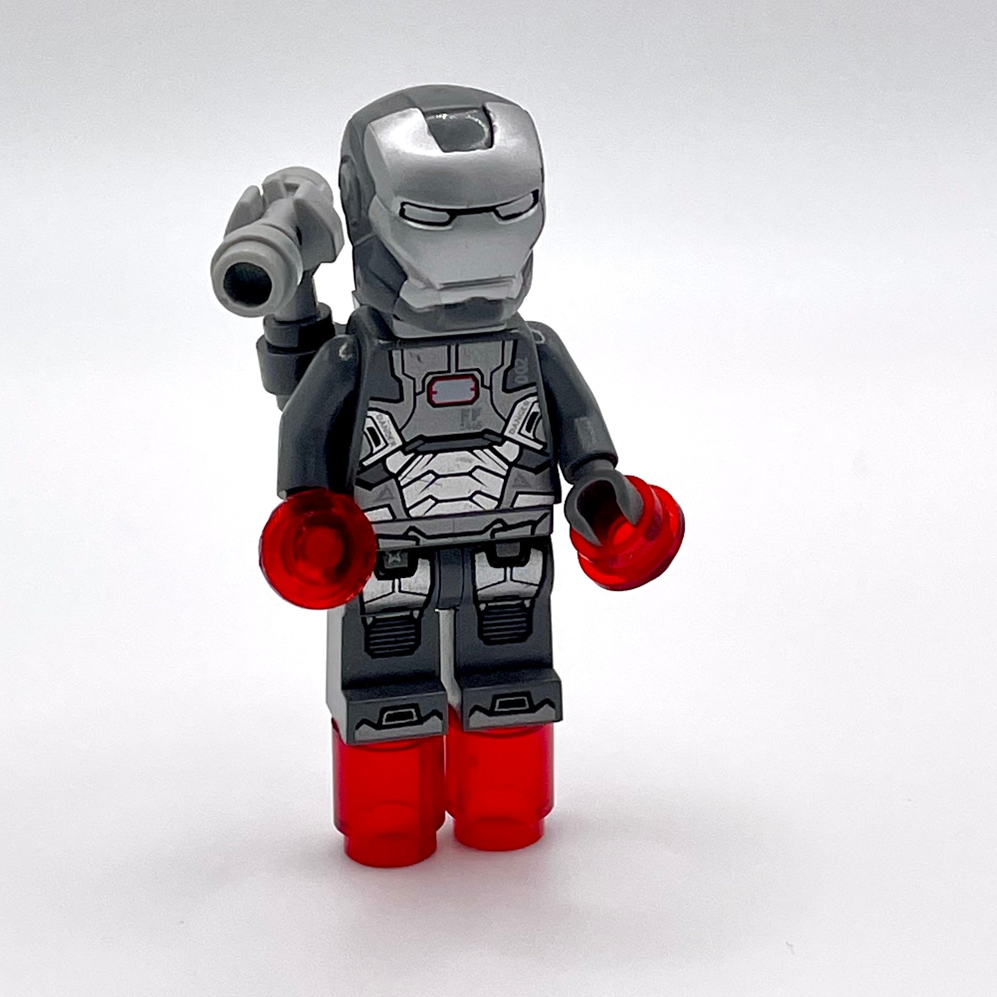 War Machine - Dark Bluish Gray and Silver Armor with Backpack