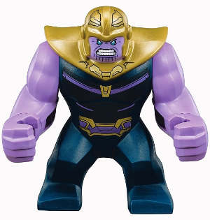 Thanos - Large Figure, Medium Lavender Arms Plain, Dark Blue Outfit, Pearl Gold Helmet